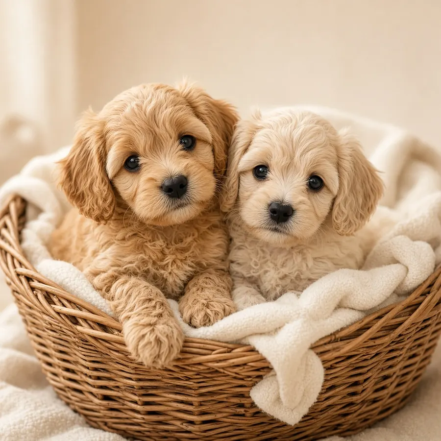 Two Cavapoo puppies ready for their forever homes